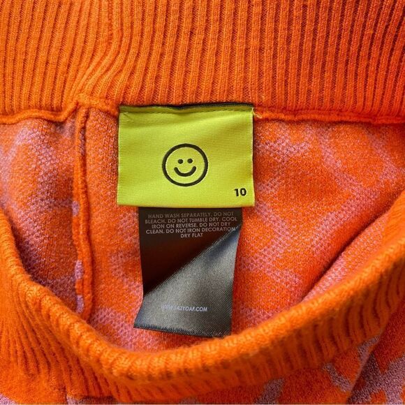 Lazy Oaf Happy fruit salad orange Knit Flares size 10 - Picture 8 of 10